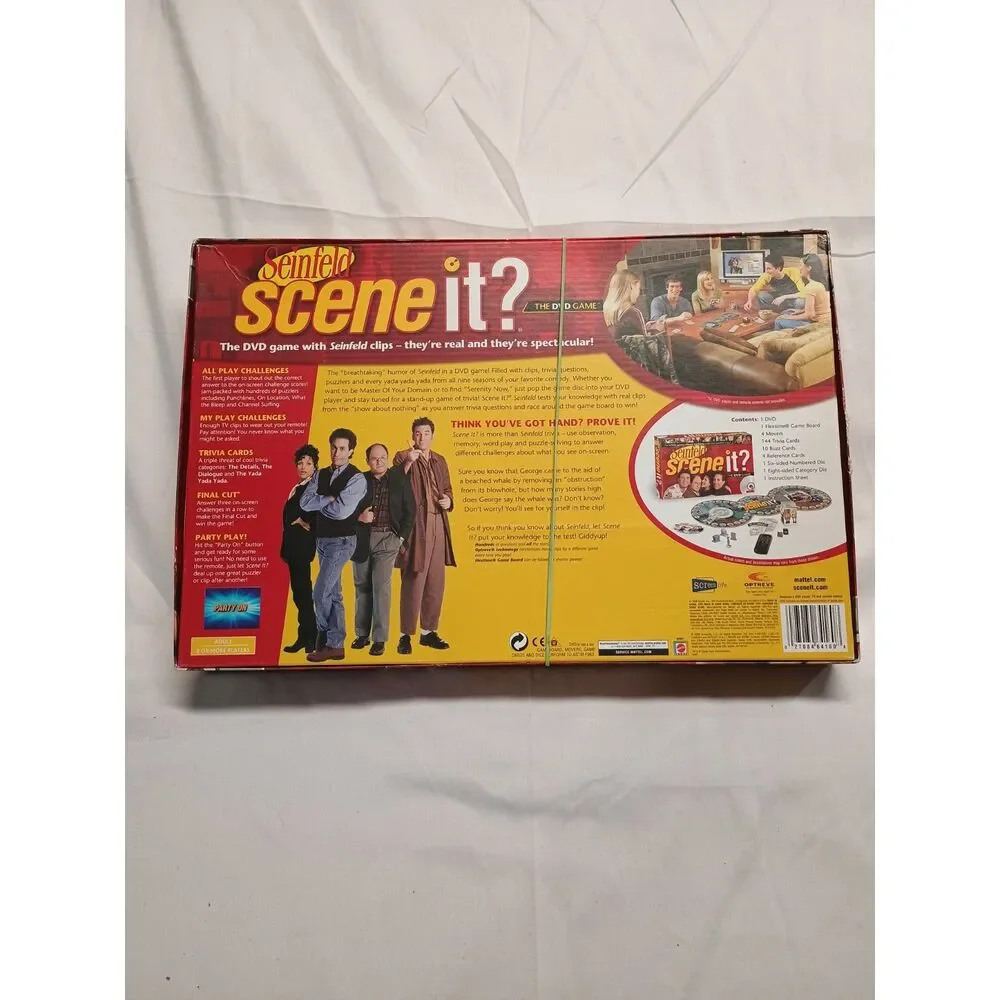 Seinfeld Scene It DVD Board Game Mattel 2008 Trivia Like New 100% Complete